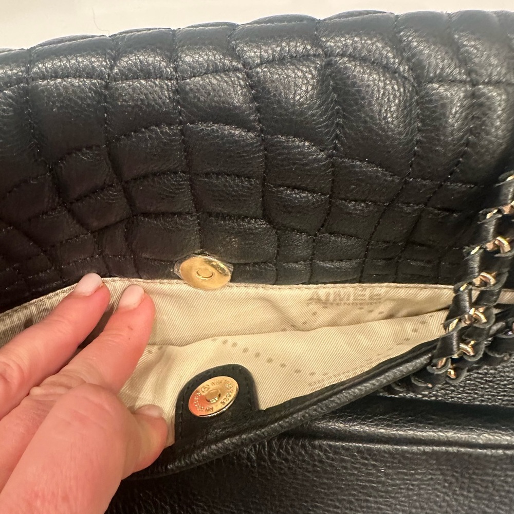 Aimee Kestenberg Black Quilted Leather Shoulder Bag w/ Gold Chain – Like New - Picture 8 of 15